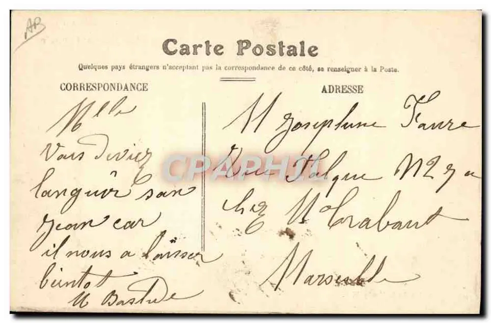Montpellier — A Maison Centrale — editor Paris-Montpellier, n°6 - Verso