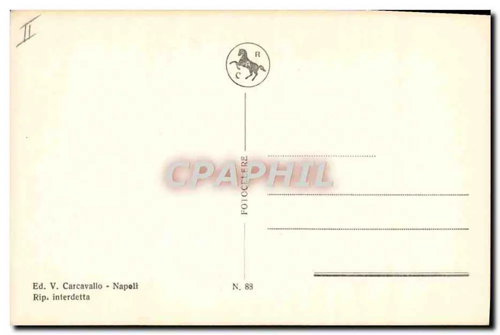 NAPOLI - (POZZUOLI) - LA SOLFATARA — Verleger V. Carcavallo, n° 83 - Rückseite