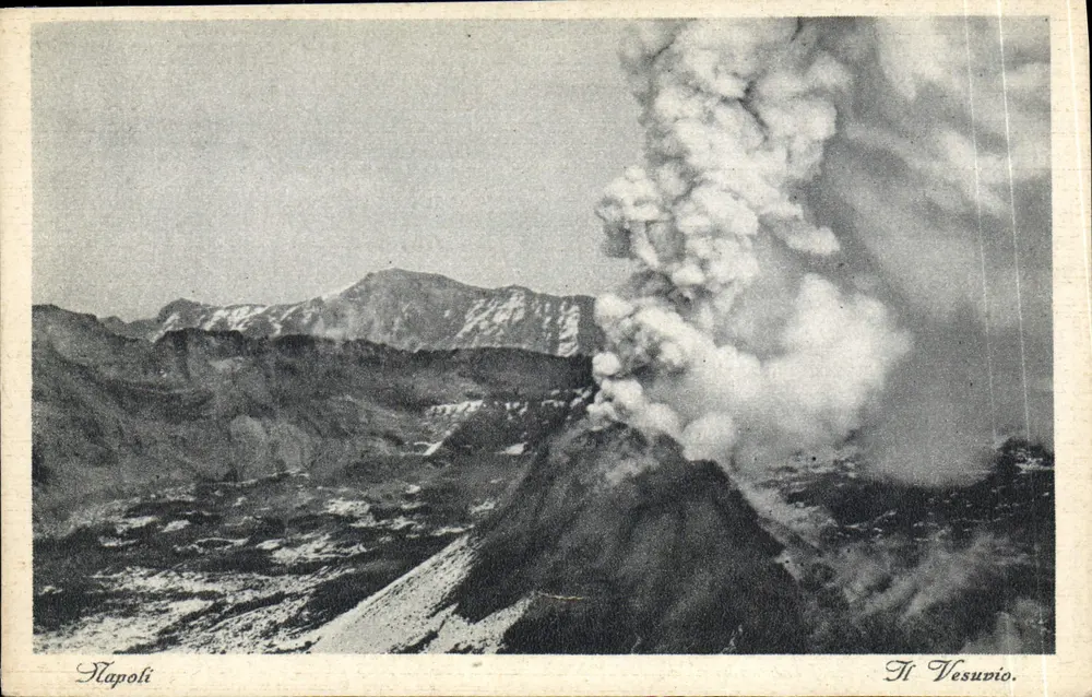 O Vesúvio — Erupção — Ed. V. Carcavallo - Napoli - Frente
