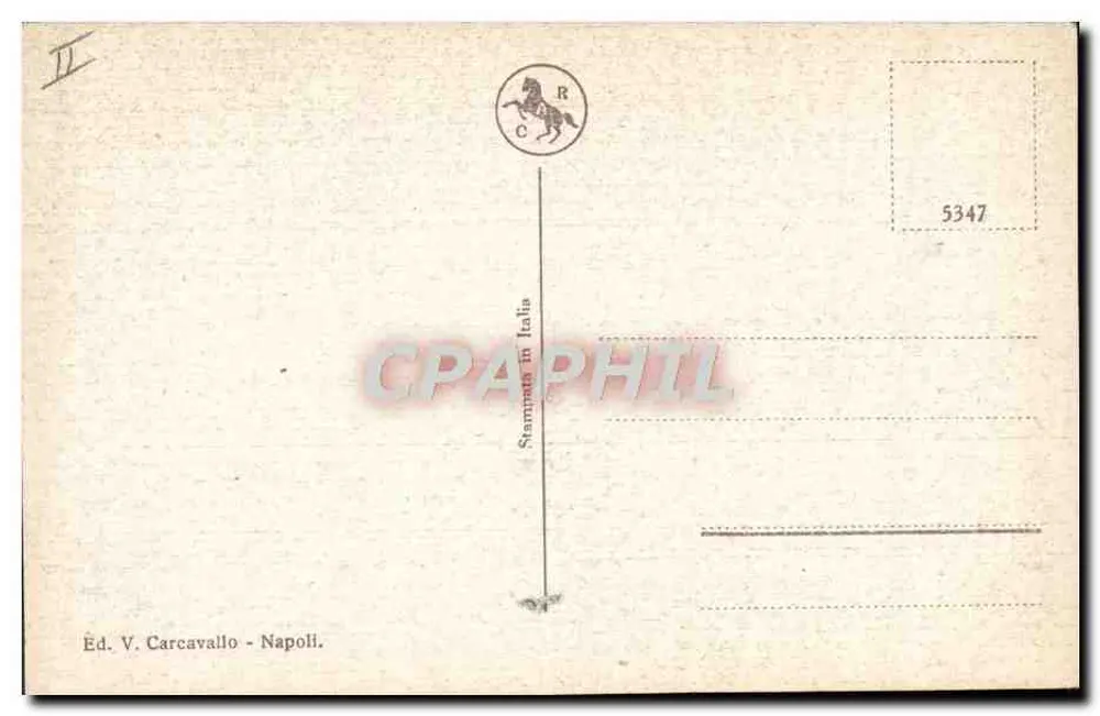 O Vesúvio — Erupção — Ed. V. Carcavallo - Napoli - Verso