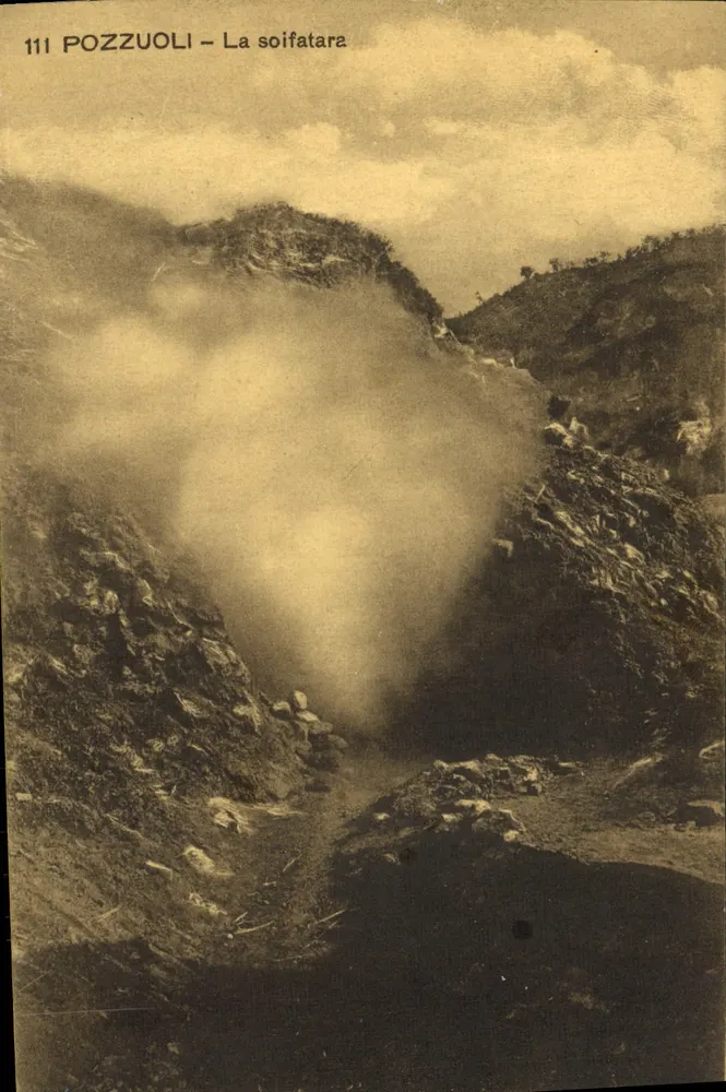 Pozzuoli — A soifatara — Editor E. Ragozino, Galleria Umberto I, Nápoles - Frente