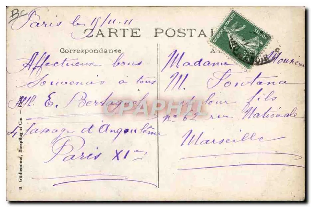 Kantoor voor eigendomsverandering — Édouard Benard — Parijs - Achterkant