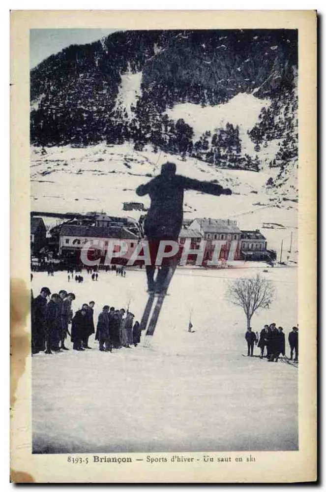 Briancón — Winter-Sport — Ein Skisprung - Vorderseite