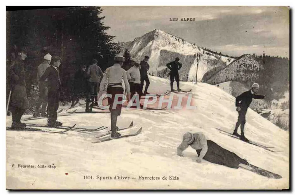 Die Alpen — Winter-Sport — Skilanglauf — V. Fournier, Verlag Gap, Nr. 1614 - Vorderseite