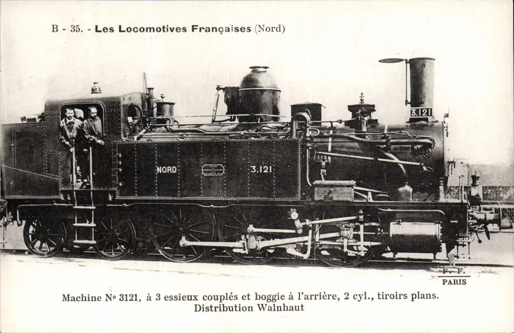 Locomotiva Nord n°3121 — As Locomotivas Francesas (Nord) — F. Friery, Paris - Frente
