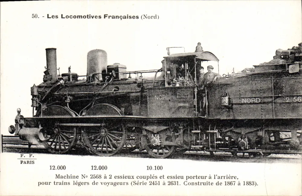 Locomotiva francesa Norte n°2568 — Série 2451 a 2631 — editor F.F. Paris - Frente
