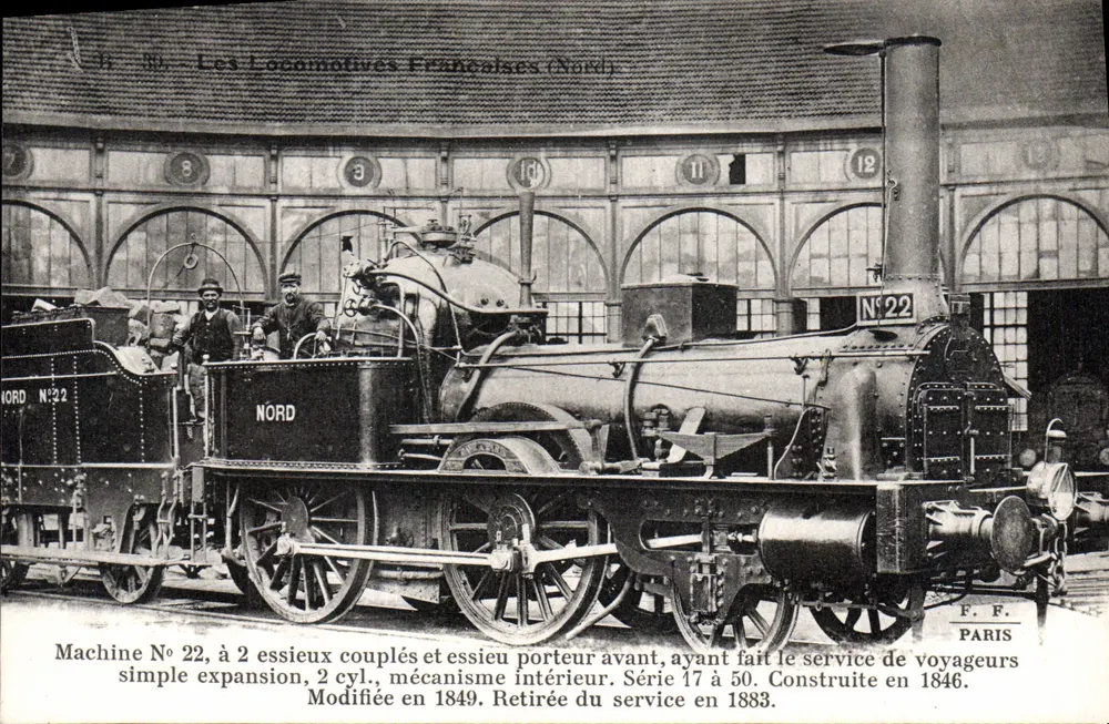 Locomotiva N°22 — Norte — Série 17 a 50 — F.F. Paris - Frente