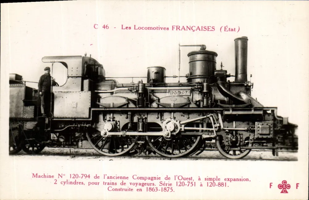 Dampflokomotive Nr. 120-794 — Serie 120-751 bis 120-881 — Verlag F.C.C. (C 46) - Vorderseite