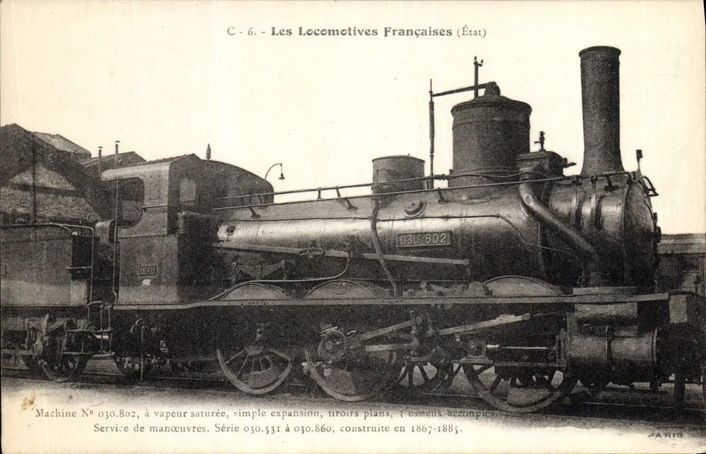 Locomotiva francesa n° 030.802 — Estado — Paris - Frente