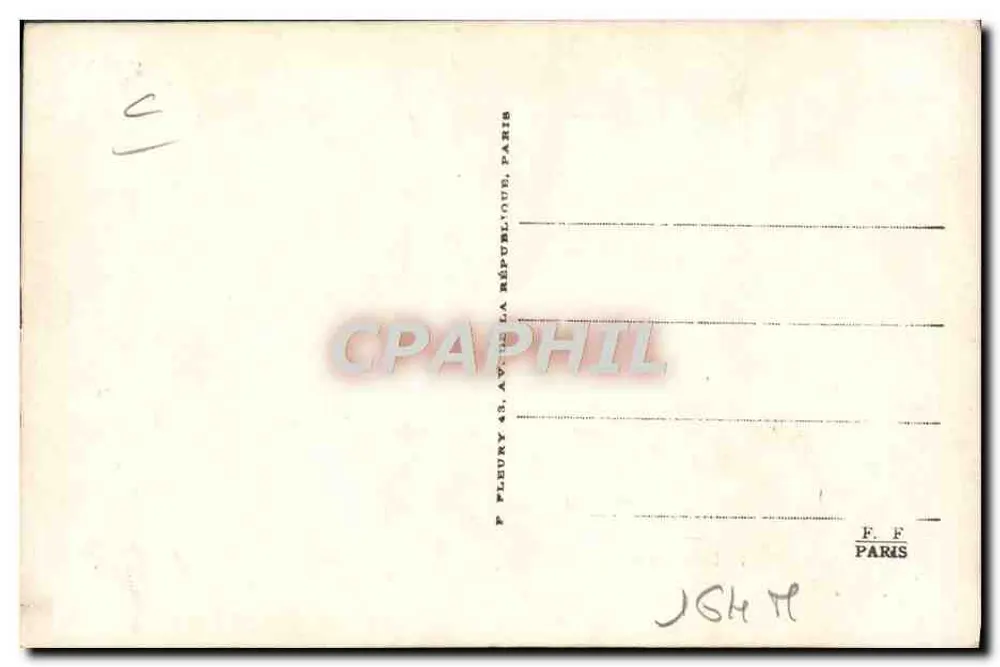 Innenansicht des Maschinistenabteils — Französische Lokomotive Nr. 140-121 — Verlag F.F. Nr. C 191 - Rückseite