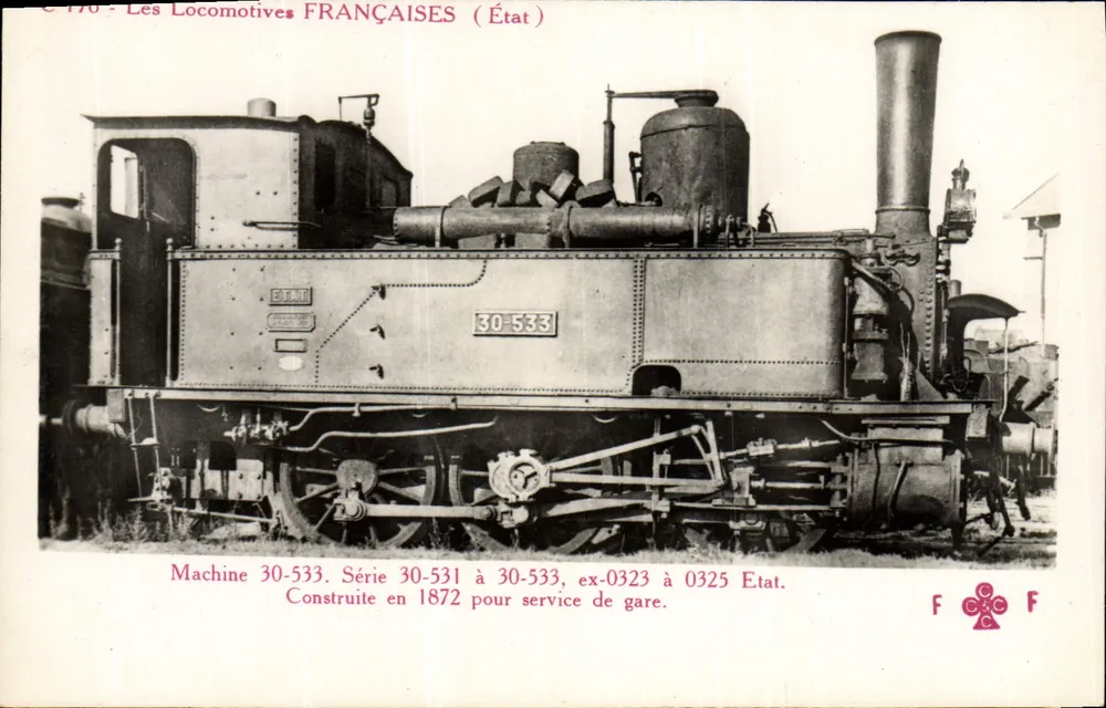 Locomotiva francesa 30-533 — Série 30-531 a 30-533, ex-0323 a 0325 — Estado - Frente