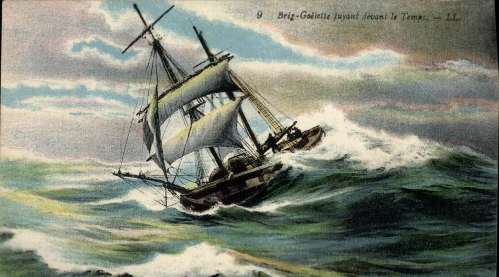 Brigantine, die vor der Zeit flieht — LL. — Nr. 9 - Vorderseite