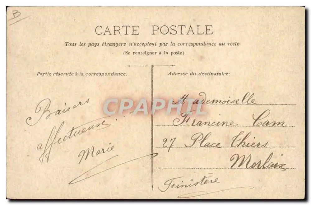 Mercado de peixes — Porto de Brest — editor J. E. Rosté - Verso