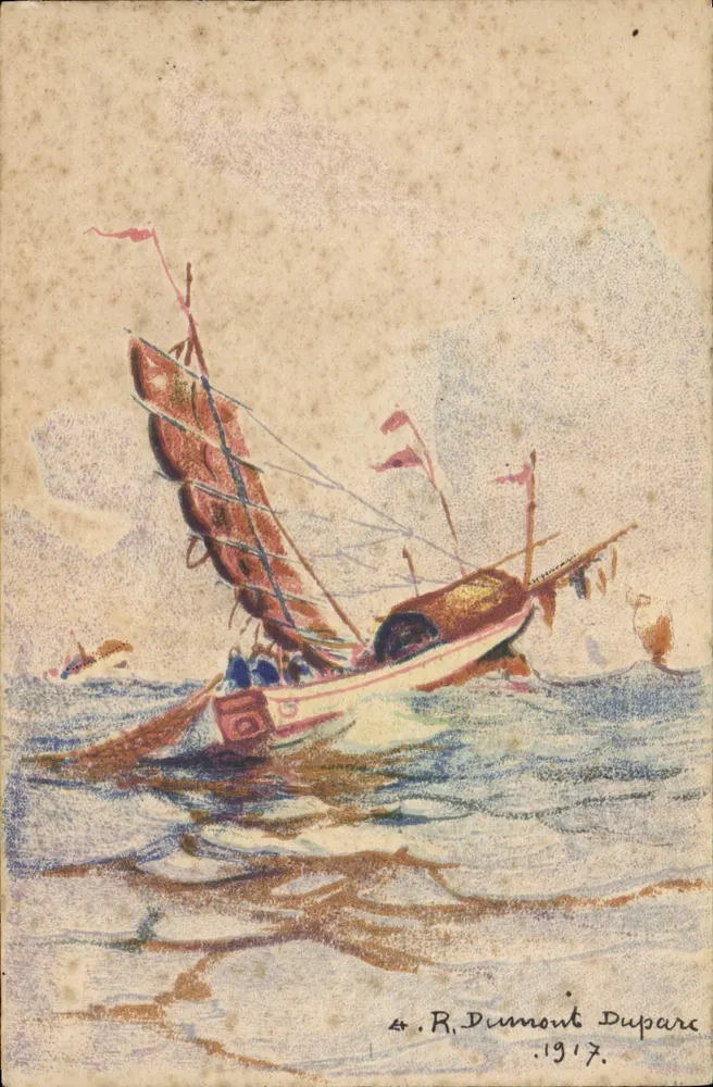 Fischsampan auf den Inseln — Sammlung Dumont-Duparc — R. Dumont Duparc 1917 - Vorderseite