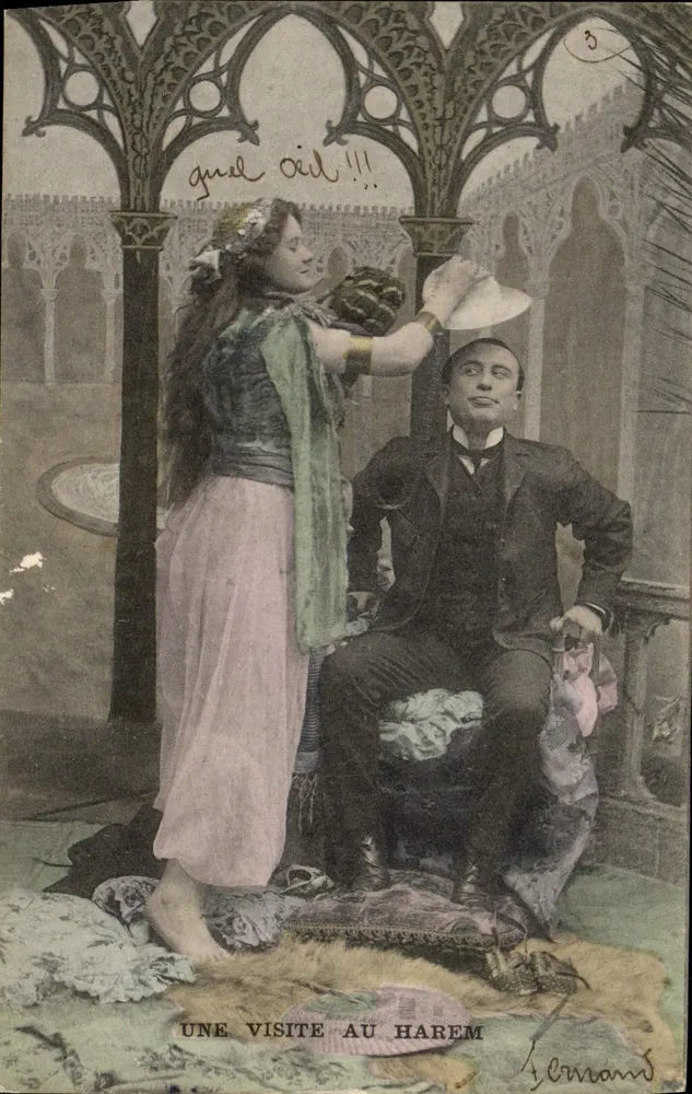 Ein Besuch im Harem — Demonstrationsszene — Verlag Fernand, Nr. 3 - Vorderseite