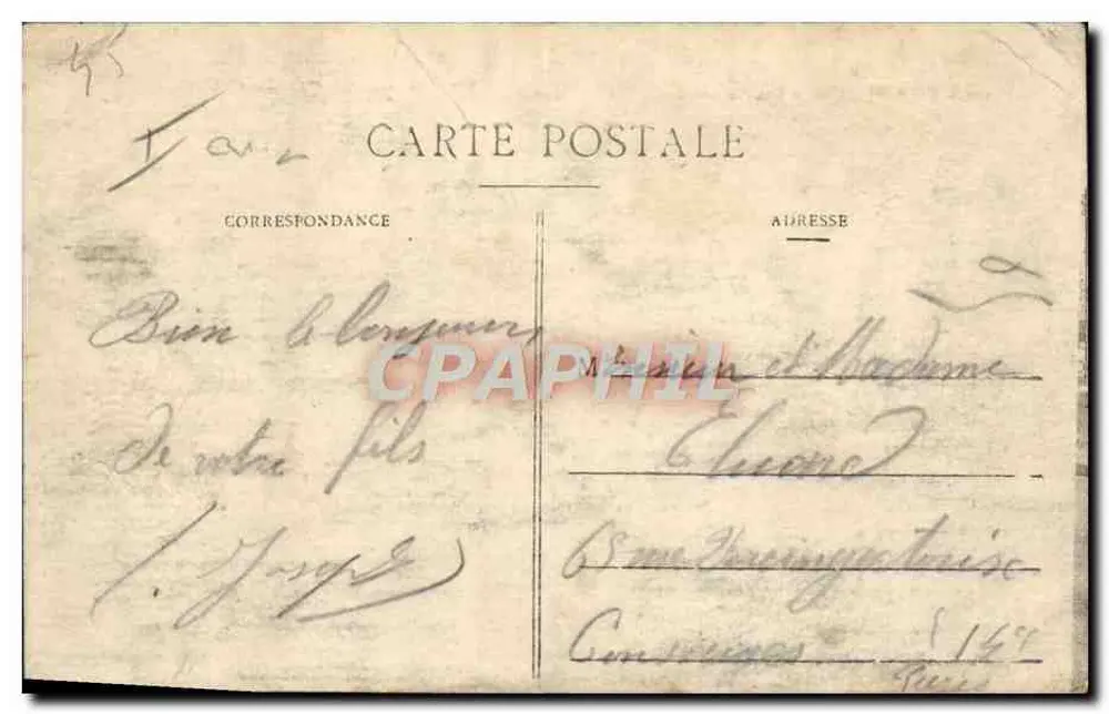Chaumont - As Casernas — Editor P. Scordel, Chaumont, n°102 - Verso