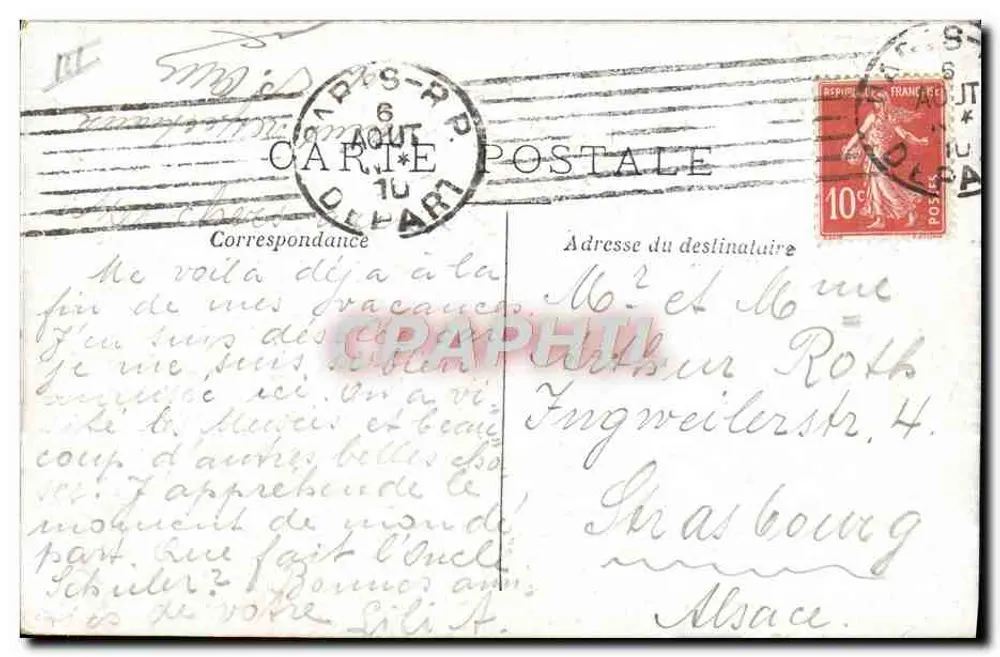 A saída do bairro — Os Cavaleiros Atrelados e Automóveis — Editor Staer & Cie, Paris - Verso