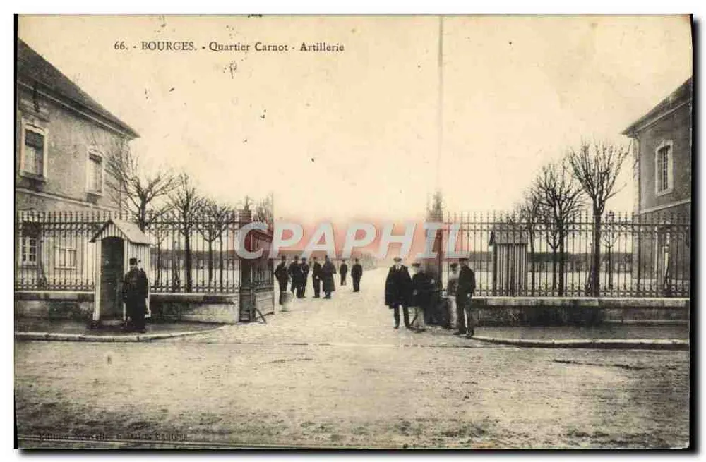 Bourges - Bairro Carnot - Artilharia — editor: Edições Nouvelle, n°66 - Frente