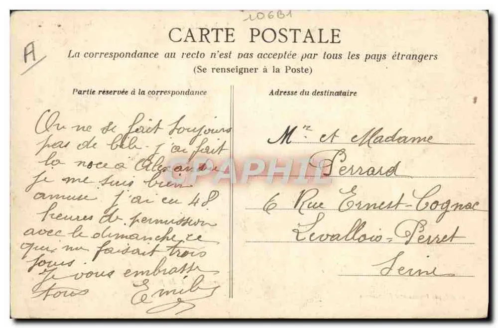 Szene in der Kaserne — Flagrant Fall von Fricotage — Héliotypie Dugas et Cie, Nantes - Rückseite