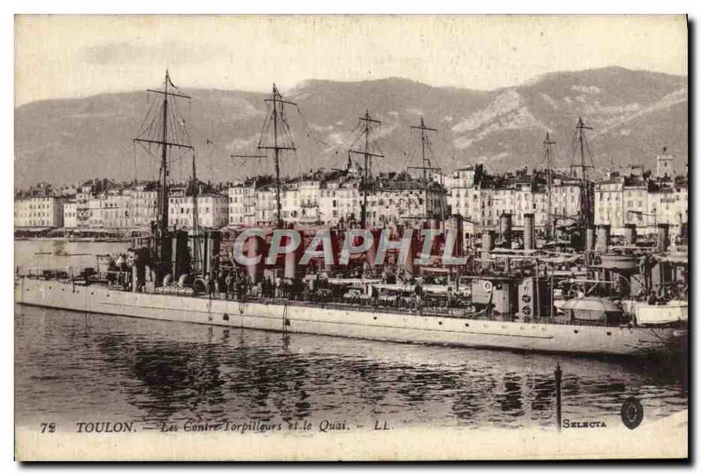 Toulon — Die Zerstörer und der Kai — Selecta - Vorderseite