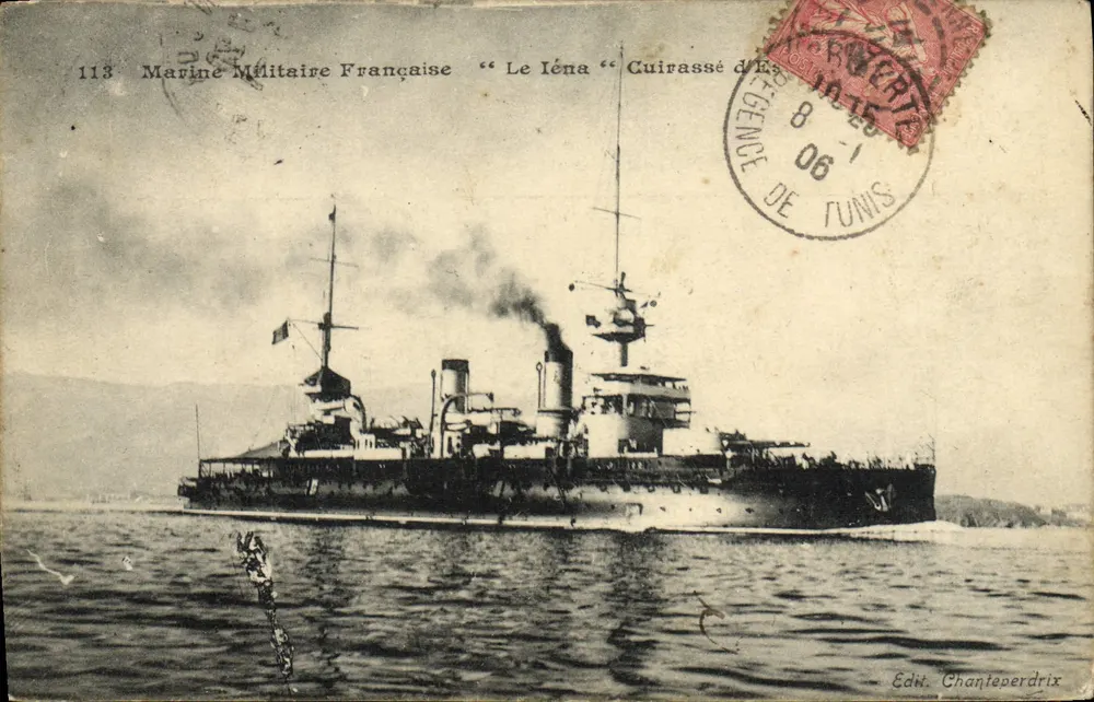 O Iéna — Cegonha da Marinha Militar Francesa — Edit. Chanteperdrix - Frente