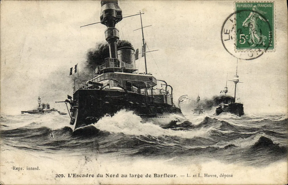 Die Nordflotte vor Barfleur — L. et L. Havre, abgegeben - Vorderseite