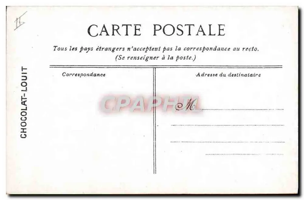 Französische Marine. Der Kreuzer D'Entrecasteaux — Erschienen für CHOCOLAT-LOUIT - Rückseite