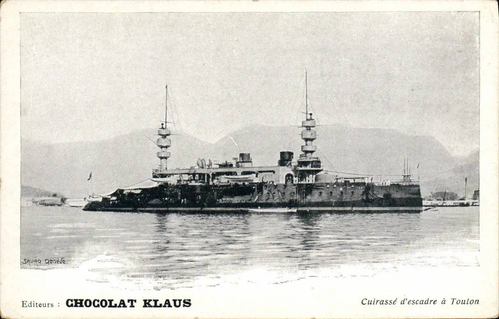 Kreuzer in Toulon — CHOCOLAT KLAUS — Verlag CHOCOLAT KLAUS - Vorderseite
