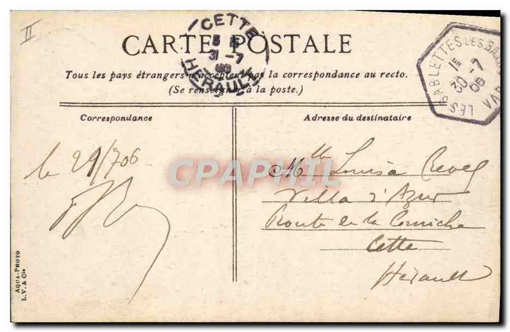 Toulon. Gegenminen am Petit-Rang — L.V. & Cie, Nr. 26 - Rückseite