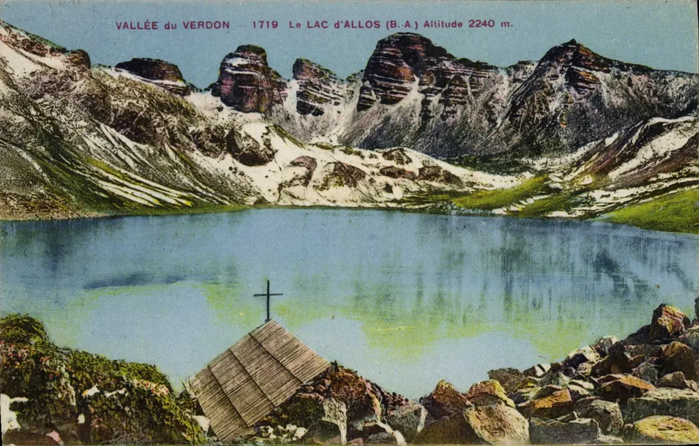 Vale do Verdon — O Lago d'Allos (B.A.) — Altitude 2240 m — editor JABRY - Frente