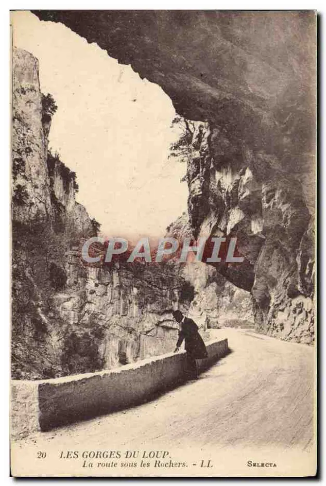 Les Gorges du Loup — Die Straße unter den Felsen — Selecta - Vorderseite