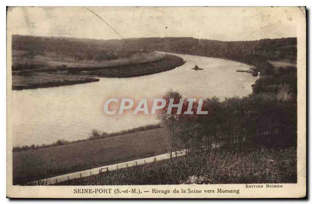 Seine-Port (S.-et-M.) — Seiner Ufer nahe Morsang — Bignon Edition - Vorderseite