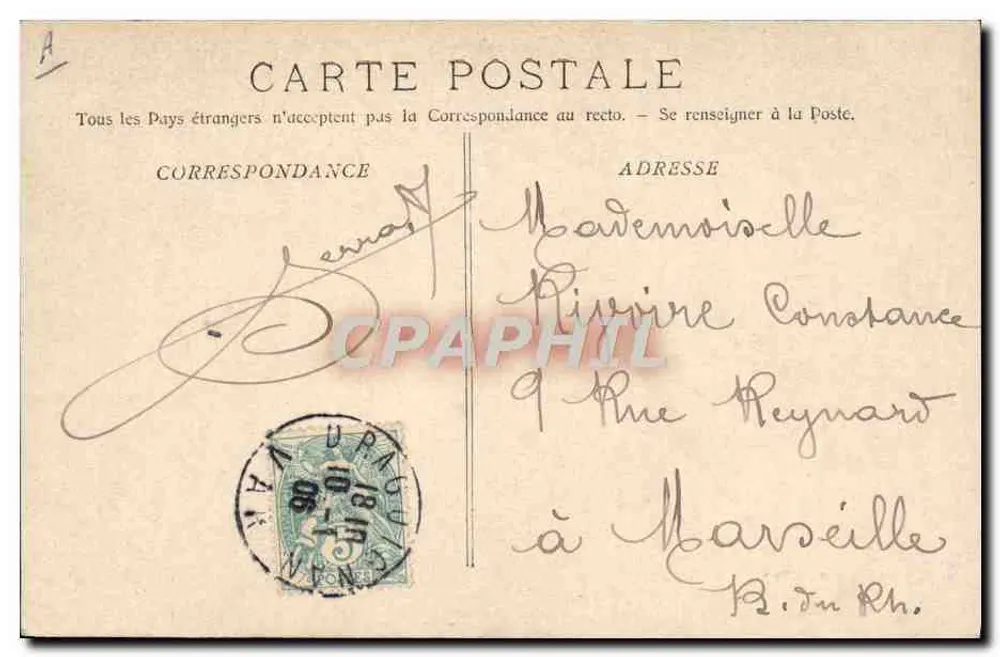 Draguignan - A Casa de Detenção — Fototipia E. Lacom - Marselha, n° 3313 - Verso