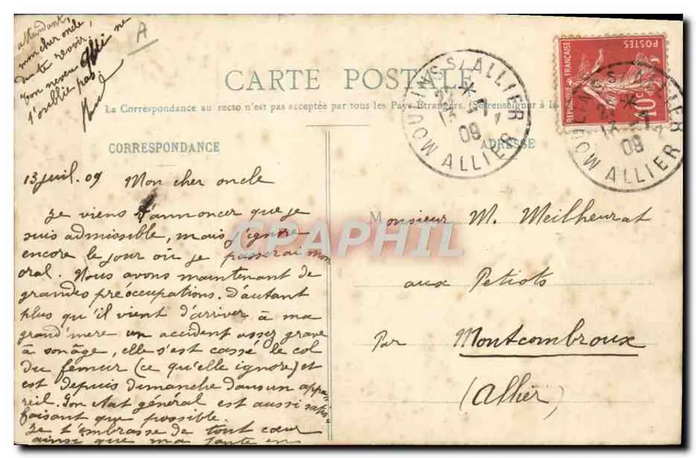 Moulins - A Prisão — editor Pâillat, n° 57 - Verso
