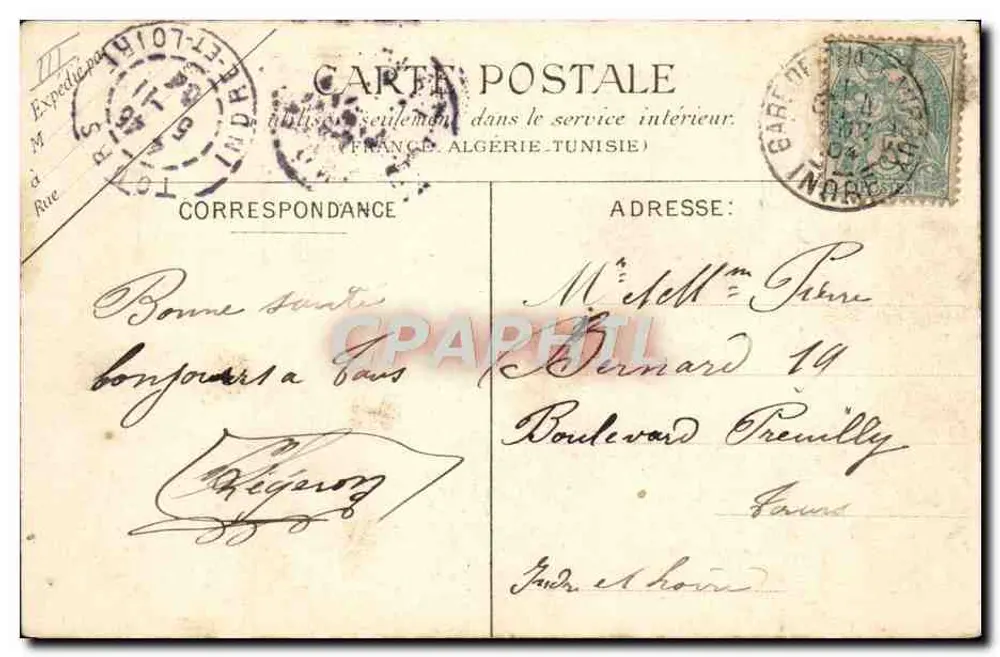 Châteauroux (Indre) — A Velha Prisão — Coleção E.C. Châteauroux - Verso