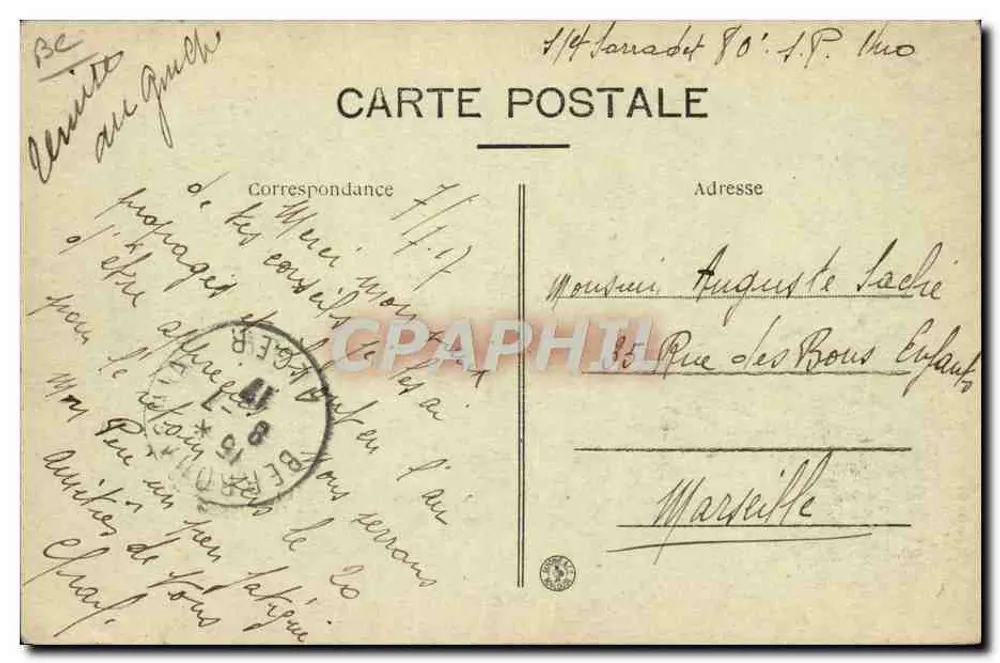 Pénitencier Agricole de Berrouagh'a — Entrée Principale — Éditeur inconnu, n° 20 - Verso