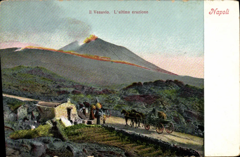 Vesuv. Die letzte Eruption — Edition E. Ragozino, Neapel - Vorderseite