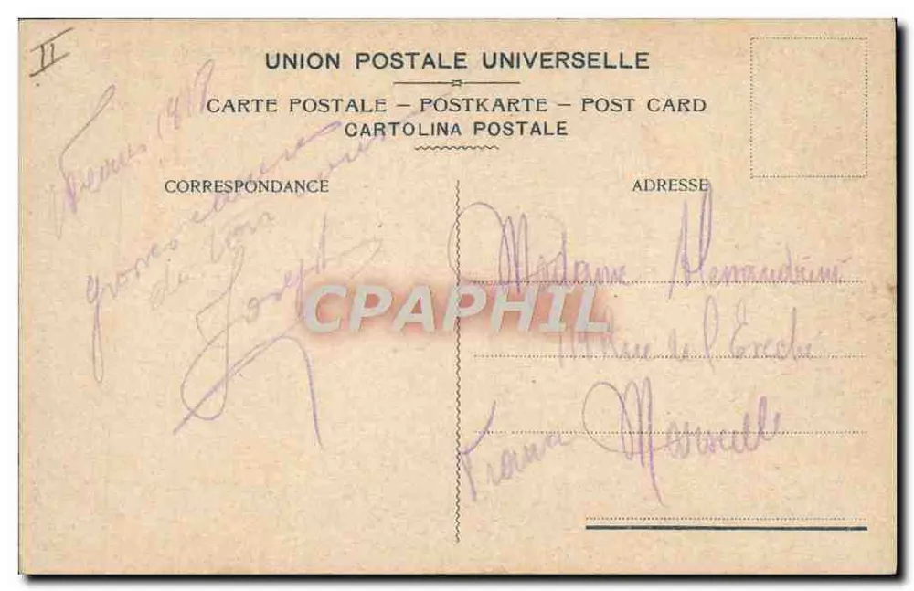 Vesuvio — Laveneruption am 7. April 1906 — Fabio Bicchierai, Verleger, Neapel - Rückseite