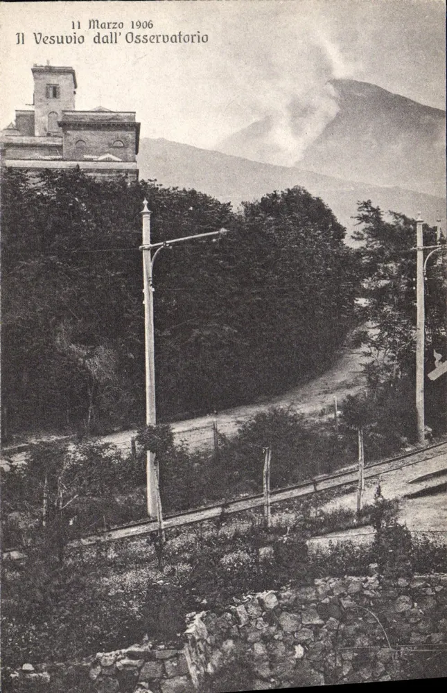 Der Vesuv von der Observatorium aus gesehen — 11. März 1906 — Edition Pasquale Cordova - Resina - Vorderseite