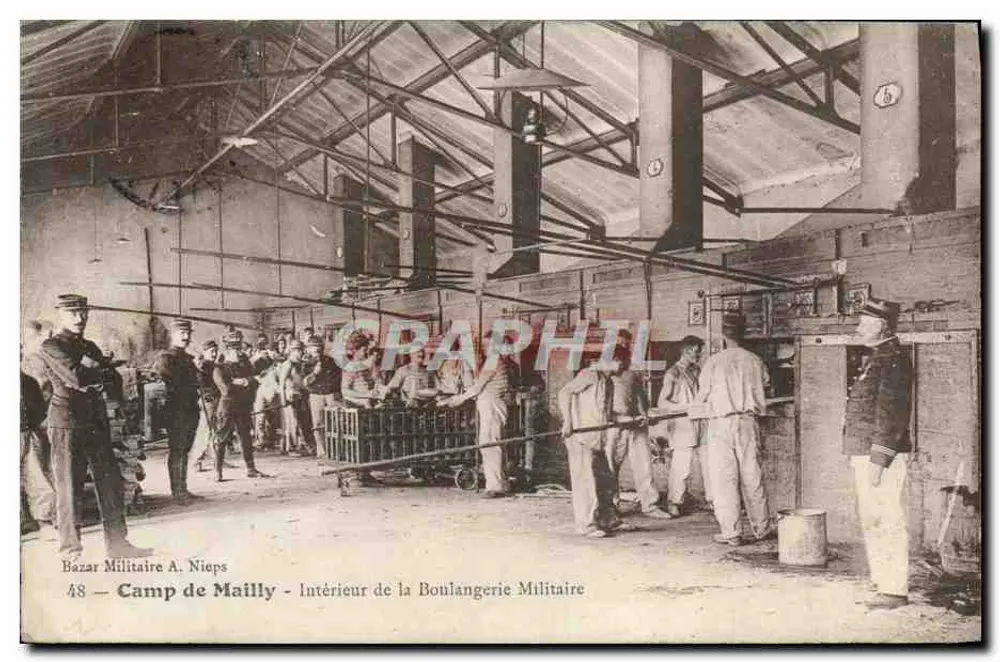 Camp de Mailly — Innenraum der Militärbackstube — Militärbazar A. Nieps - Vorderseite