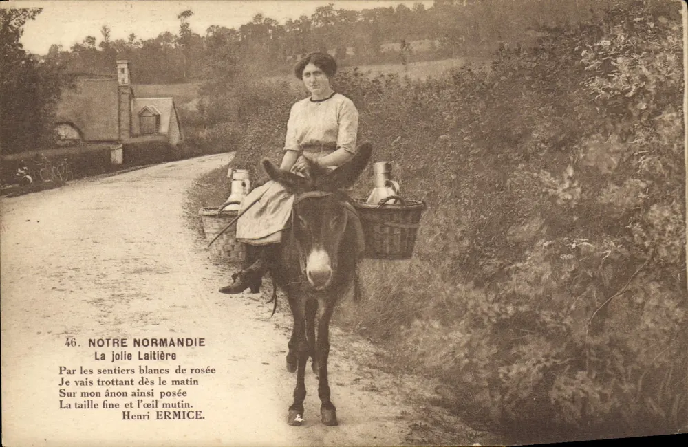 Unsere Normandie — Die hübsche Milchmaid — Henri Ermice, n°46 - Vorderseite