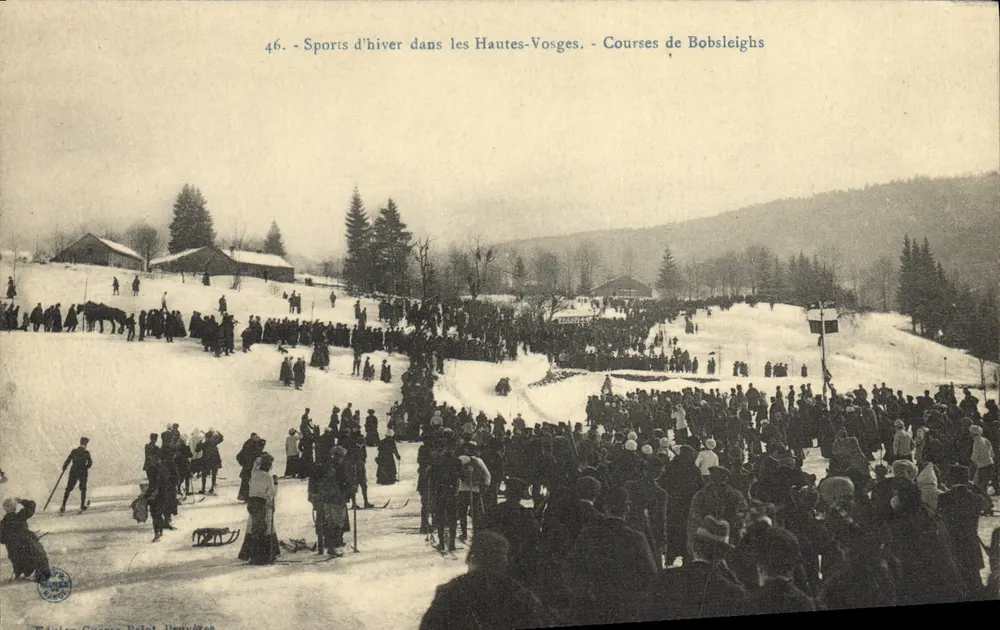 Winter-Sport in den Hautes-Vosges — Bobrennen — Éditions Georges Bélot, Dauvignes - Vorderseite