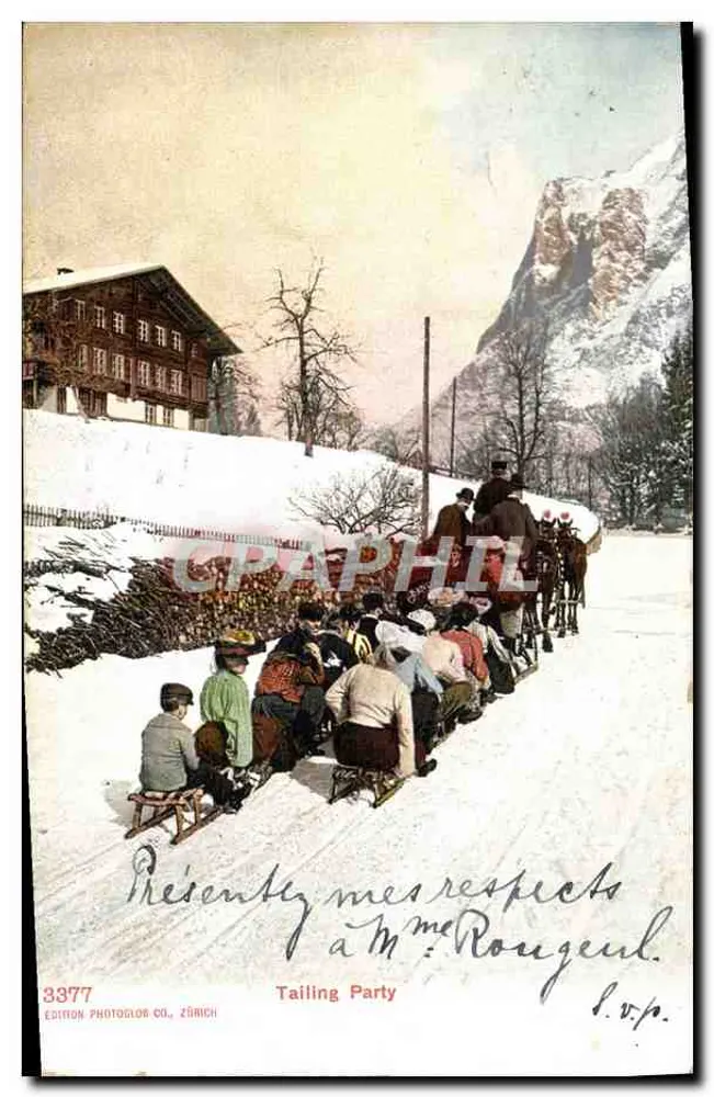 Tailing Party — Schweiz — Photoglor Co. Edition, Zürich, Nr. 3377 - Vorderseite