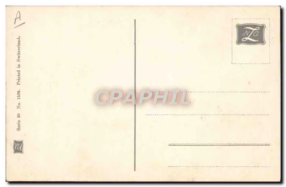 Familia bajando en trineo — Serie 80, 1909 — NG - Reverso