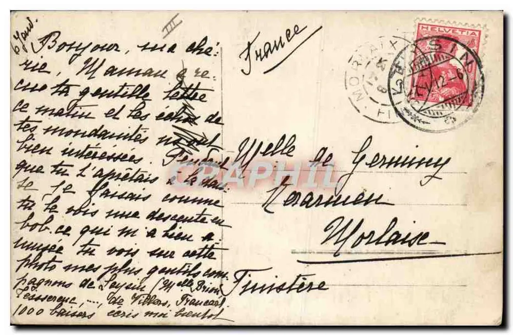 Winterski in Missie — 3. Januar 1912 — unbekannter Verleger - Rückseite