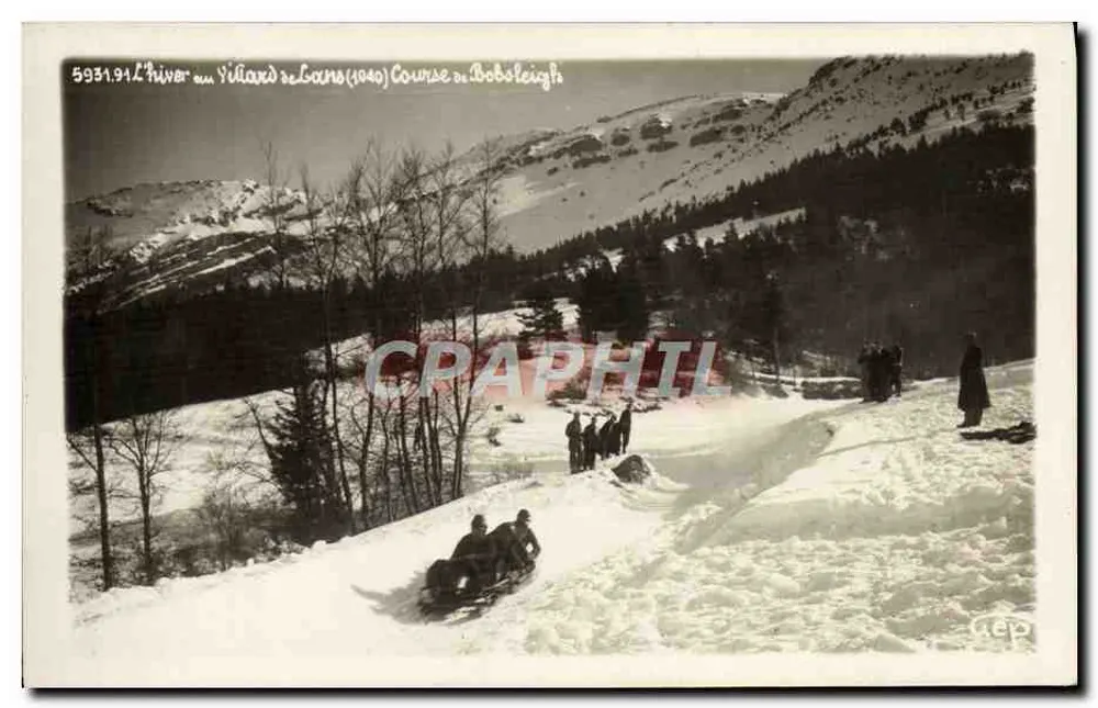 Winter in Villard de Lans (1940) - Bobfahrt - Vorderseite