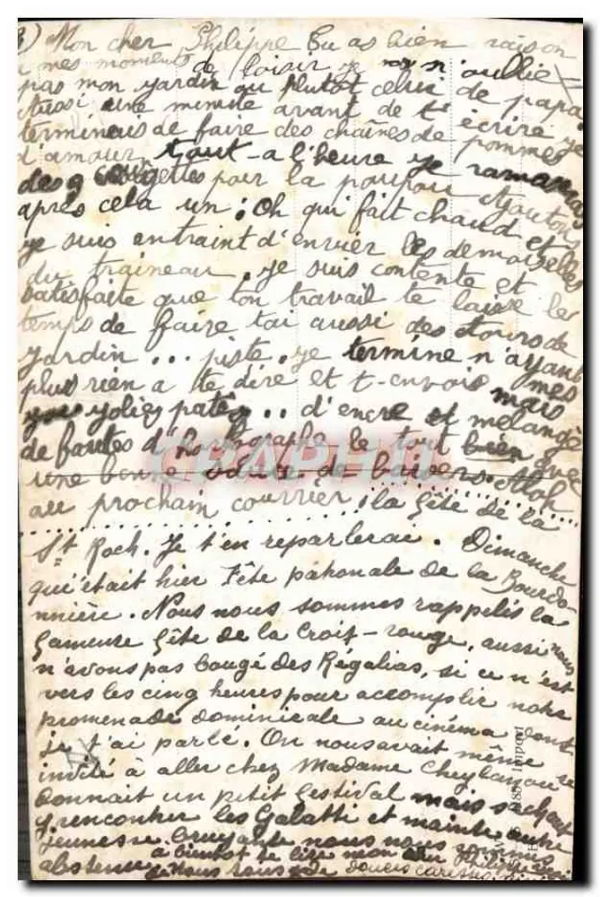 Drei junge Frauen in einem Schlitten — Winterlandschaft — Verlag H. LACHAUDEUSE, n° 10 - Rückseite