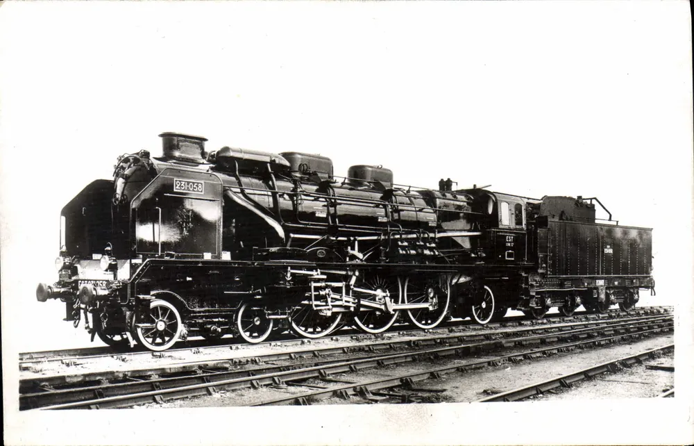 Dampflokomotive der Serie 231-058 — Zustand der französischen Lokomotiven — Edition Fleury - Vorderseite