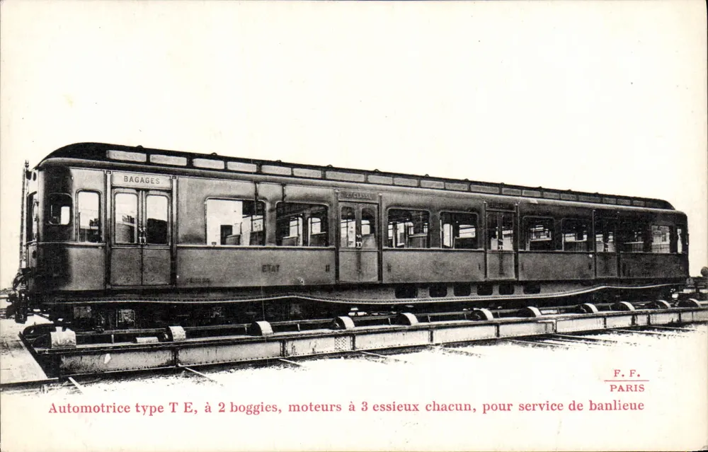 Elektrische Mehrfachlokomotive Typ T E — Vorortverkehr — F.F. Paris - Vorderseite