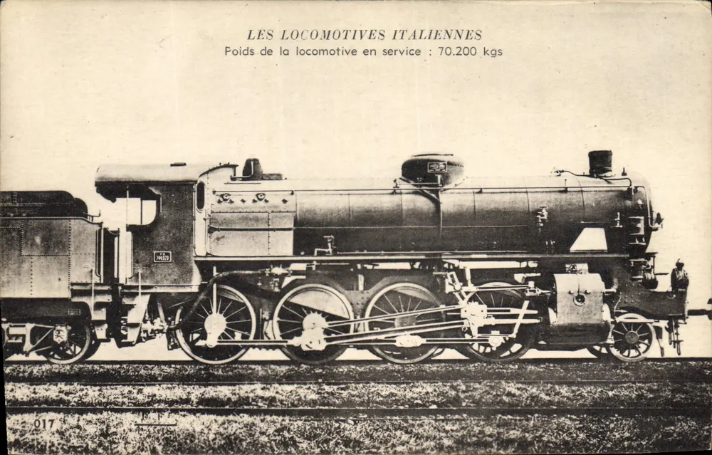 Italienische Lokomotive — Gewicht 70.200 kg — Éditions F. Fleury, Paris - Vorderseite